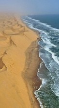 Ladda ner Sea, Landscape, Sand, Desert, Waves bilden till mobilen.