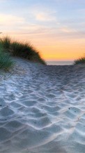 Ladda ner Sea, Landscape, Sand, Sunset bilden till mobilen.