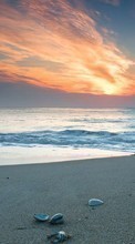Ladda ner Sea, Nature, Beach, Sunset bilden till mobilen.
