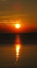 Ladda ner Landscape, Sunset, Sea, Sun bilden 240x400 till mobilen.
