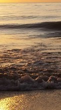 Ladda ner Sea, Landscape, Waves, Sunset bilden till mobilen.
