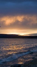 Ladda ner Sea, Landscape, Sunset bilden till mobilen.