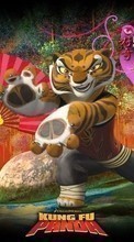 Ladda ner Cartoon, Panda Kung-Fu, Tigers bilden till mobilen.