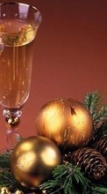 Ladda ner Holidays, New Year, Objects, Christmas, Xmas, Drinks bilden 800x480 till mobilen.