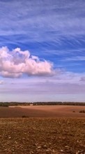 Ladda ner Sky, Clouds, Landscape, Fields bilden till mobilen.