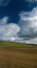 Ladda ner Landscape, Fields, Sky bilden 1024x600 till mobilen.