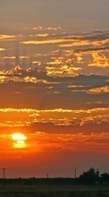 Ladda ner Landscape, Sunset, Sky, Sun bilden 128x160 till mobilen.