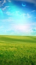 Ladda ner Landscape, Grass, Sky bilden 1280x800 till mobilen.