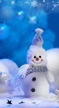Ladda ner Snowman, New Year, Holidays, Christmas, Xmas, Winter bilden 1024x768 till mobilen.