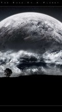Ladda ner Landscape, Planets, Night, Clouds bilden 1280x800 till mobilen.