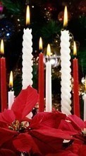 Ladda ner Holidays, New Year, Objects, Christmas, Xmas, Candles bilden 800x480 till mobilen.
