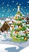 Ladda ner New Year, Holidays, Pictures, Christmas, Xmas, Snow bilden till mobilen.