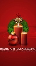 Ladda ner Holidays, New Year, Christmas, Xmas, Candles bilden 320x480 till mobilen.