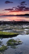 Ladda ner Lakes, Landscape, Sunset bilden till mobilen.