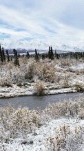 Ladda ner Landscape, Winter, Rivers bilden 1280x800 till mobilen.