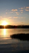 Ladda ner Landscape, Water, Sunset, Sun bilden 1024x768 till mobilen.