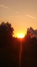 Ladda ner Landscape, Sunset, Sun bilden 240x320 till mobilen.
