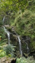 Ladda ner Landscape, Waterfalls bilden 1024x600 till mobilen.