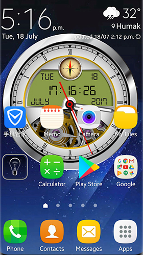 Gratis With clock live wallpaper för Android på surfplattan arbetsbordet: Analog clock 3D.