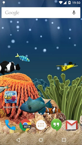 Gratis Akvarier live wallpaper för Android på surfplattan arbetsbordet: Aquarium.