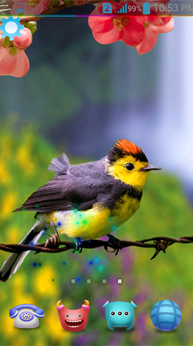 Gratis levande bakgrundsbilder Birds 3D by AppQueen Inc. på Android-mobiler och surfplattor.