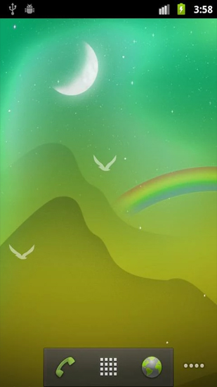 Gratis Abstraktion live wallpaper för Android på surfplattan arbetsbordet: Blooming Night.