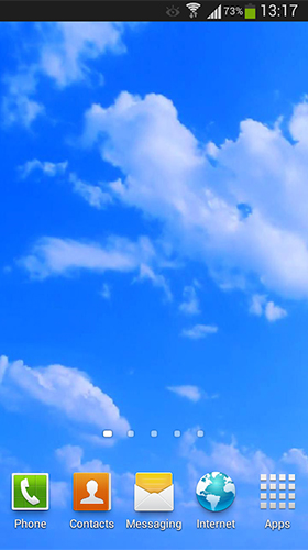 Gratis Interactive live wallpaper för Android på surfplattan arbetsbordet: Blue sky.