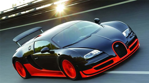 Gratis 3D live wallpaper för Android på surfplattan arbetsbordet: Bugatti Veyron 3D.