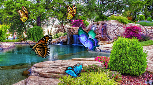 Gratis levande bakgrundsbilder Butterfly 3D by taptechy på Android-mobiler och surfplattor.