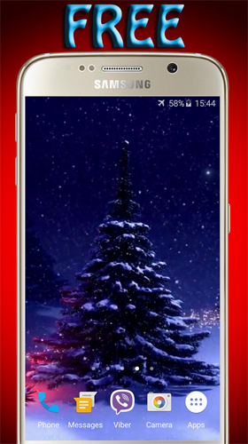 Gratis 3D live wallpaper för Android på surfplattan arbetsbordet: Christmas tree by Pro LWP.
