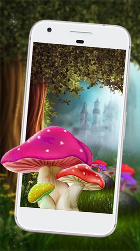 Gratis Växter live wallpaper för Android på surfplattan arbetsbordet: Cute mushroom.