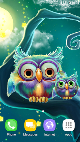 Gratis levande bakgrundsbilder Cute owls på Android-mobiler och surfplattor.