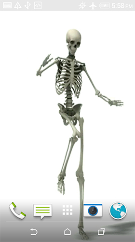 Gratis levande bakgrundsbilder Dancing skeleton på Android-mobiler och surfplattor.