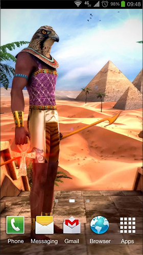 Gratis Interactive live wallpaper för Android på surfplattan arbetsbordet: Egypt 3D.