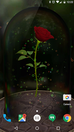 Gratis 3D live wallpaper för Android på surfplattan arbetsbordet: Enchanted Rose.
