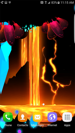 Gratis Fantasi live wallpaper för Android på surfplattan arbetsbordet: Epic Lava Cave.