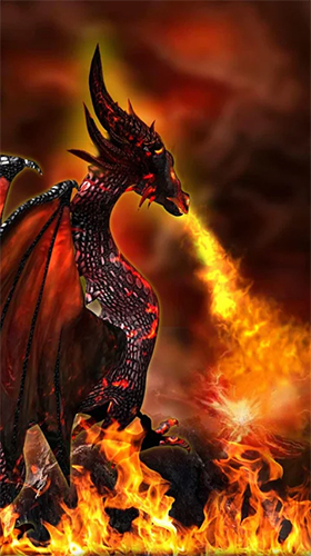 Gratis levande bakgrundsbilder Fire dragon 3D på Android-mobiler och surfplattor.