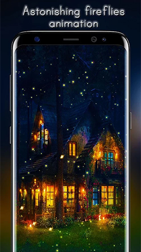 Gratis Fantasi live wallpaper för Android på surfplattan arbetsbordet: Fireflies by Live Wallpapers HD.