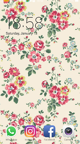 Gratis Interactive live wallpaper för Android på surfplattan arbetsbordet: Floral.