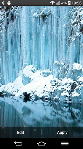 Gratis levande bakgrundsbilder Frozen waterfall på Android-mobiler och surfplattor.
