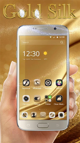 Gratis levande bakgrundsbilder Gold silk på Android-mobiler och surfplattor.