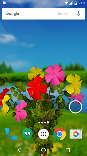 Gratis Blommor live wallpaper för Android på surfplattan arbetsbordet: Hibiscus 3D.