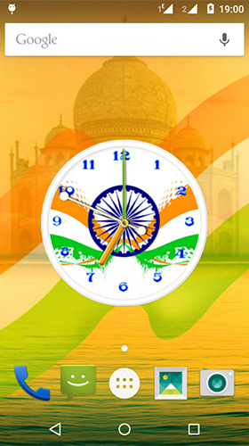 Gratis With clock live wallpaper för Android på surfplattan arbetsbordet: India clock by iPlay Store.