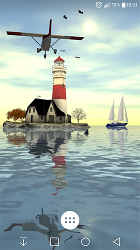 Gratis 3D live wallpaper för Android på surfplattan arbetsbordet: Lighthouse 3D.