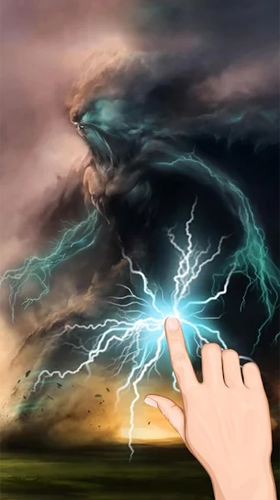 Gratis Fantasi live wallpaper för Android på surfplattan arbetsbordet: Live lightning storm.