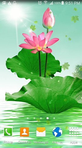Gratis Blommor live wallpaper för Android på surfplattan arbetsbordet: Lotus by villeHugh.