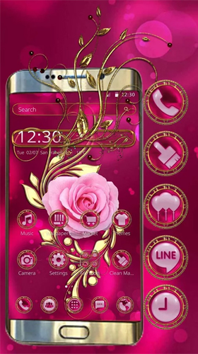 Gratis Weather live wallpaper för Android på surfplattan arbetsbordet: Luxury vintage rose.