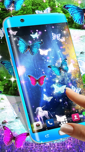 Gratis levande bakgrundsbilder Magical forest by HD Wallpaper themes på Android-mobiler och surfplattor.