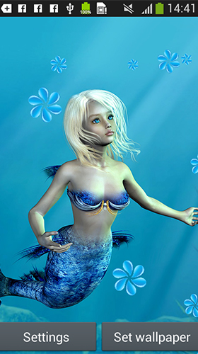 Gratis Fantasi live wallpaper för Android på surfplattan arbetsbordet: Mermaid by Latest Live Wallpapers.