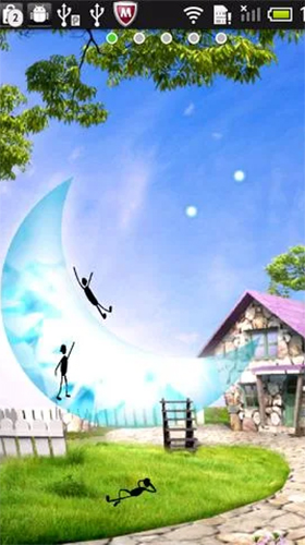 Gratis levande bakgrundsbilder Moon slide på Android-mobiler och surfplattor.